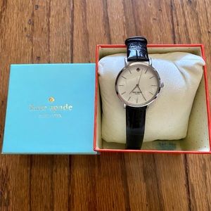 Kate Spade Black Leather Band Watch